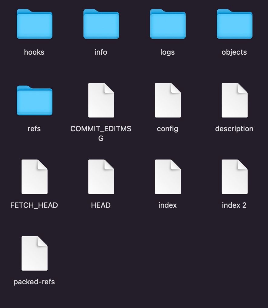 Git Folder Contents