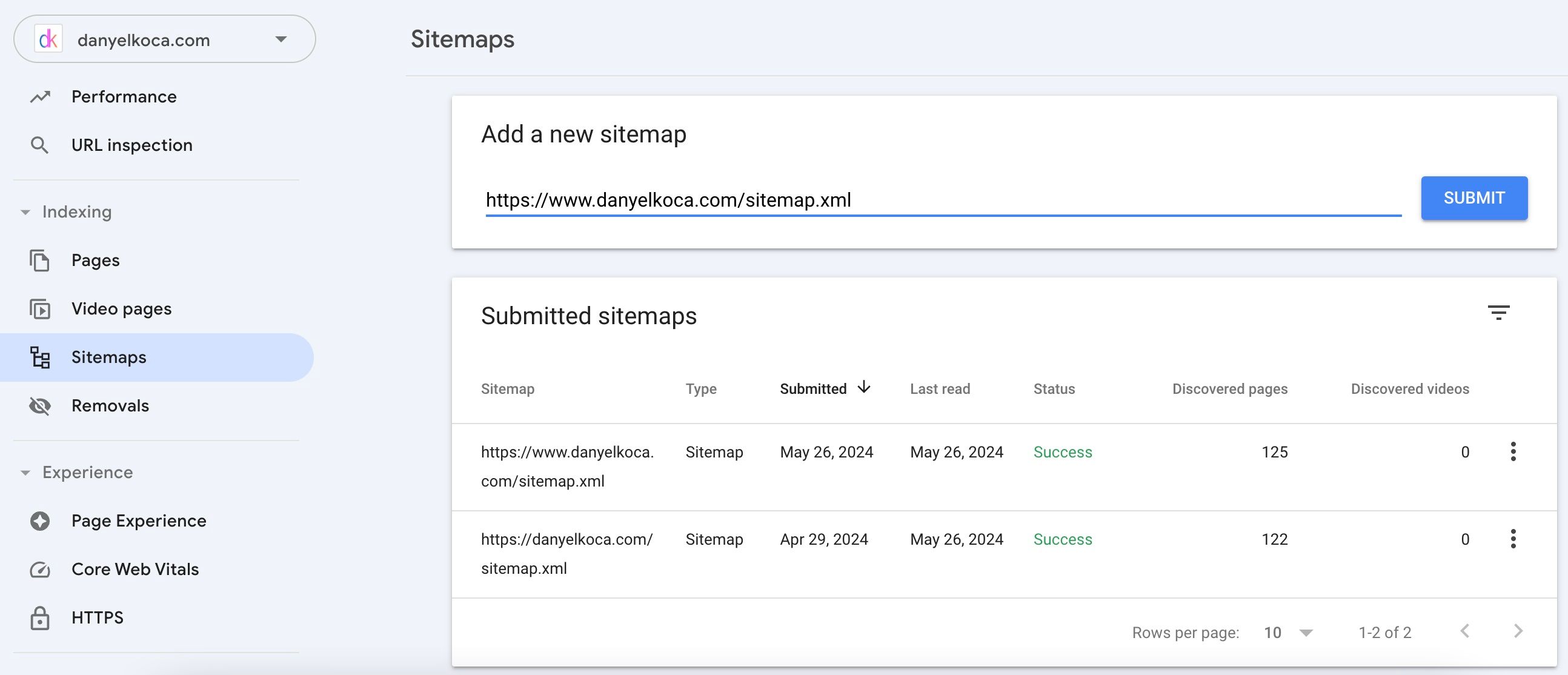 Google Search Console Sitemap